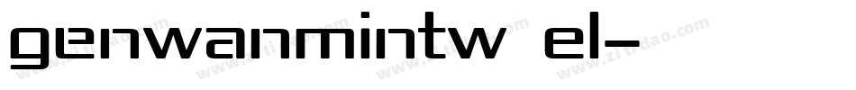 GenWanMinTW EL字体转换